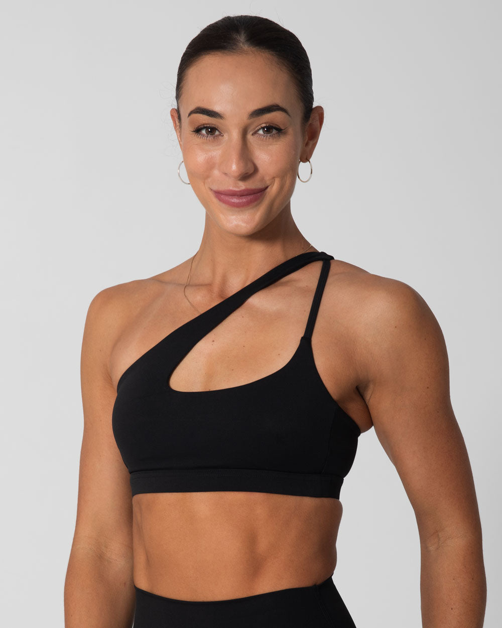 Signature Asymmetric Sports Bra | Black