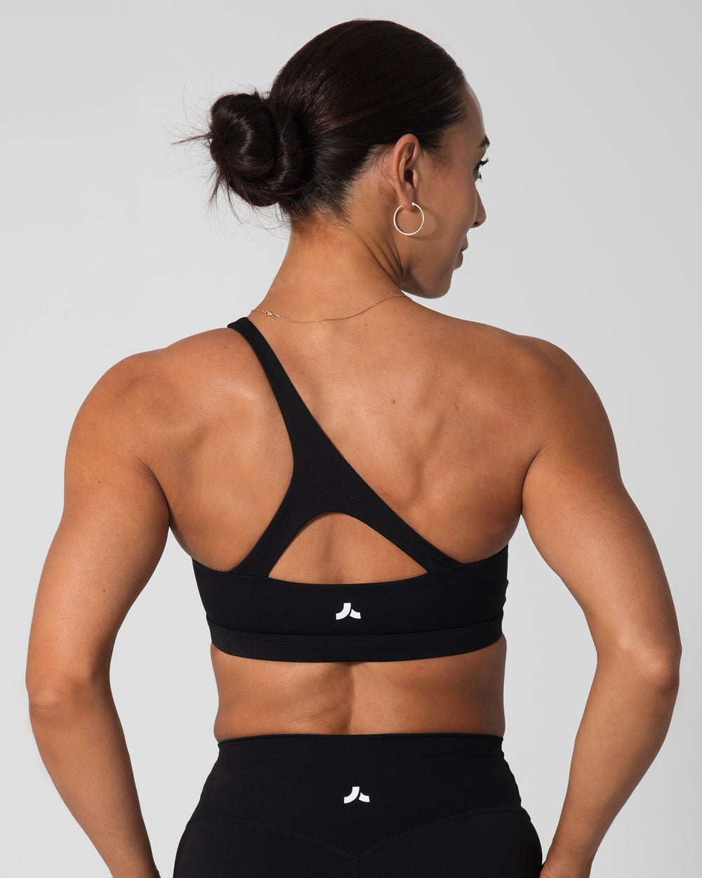 Signature Asymmetric Sports Bra | Black