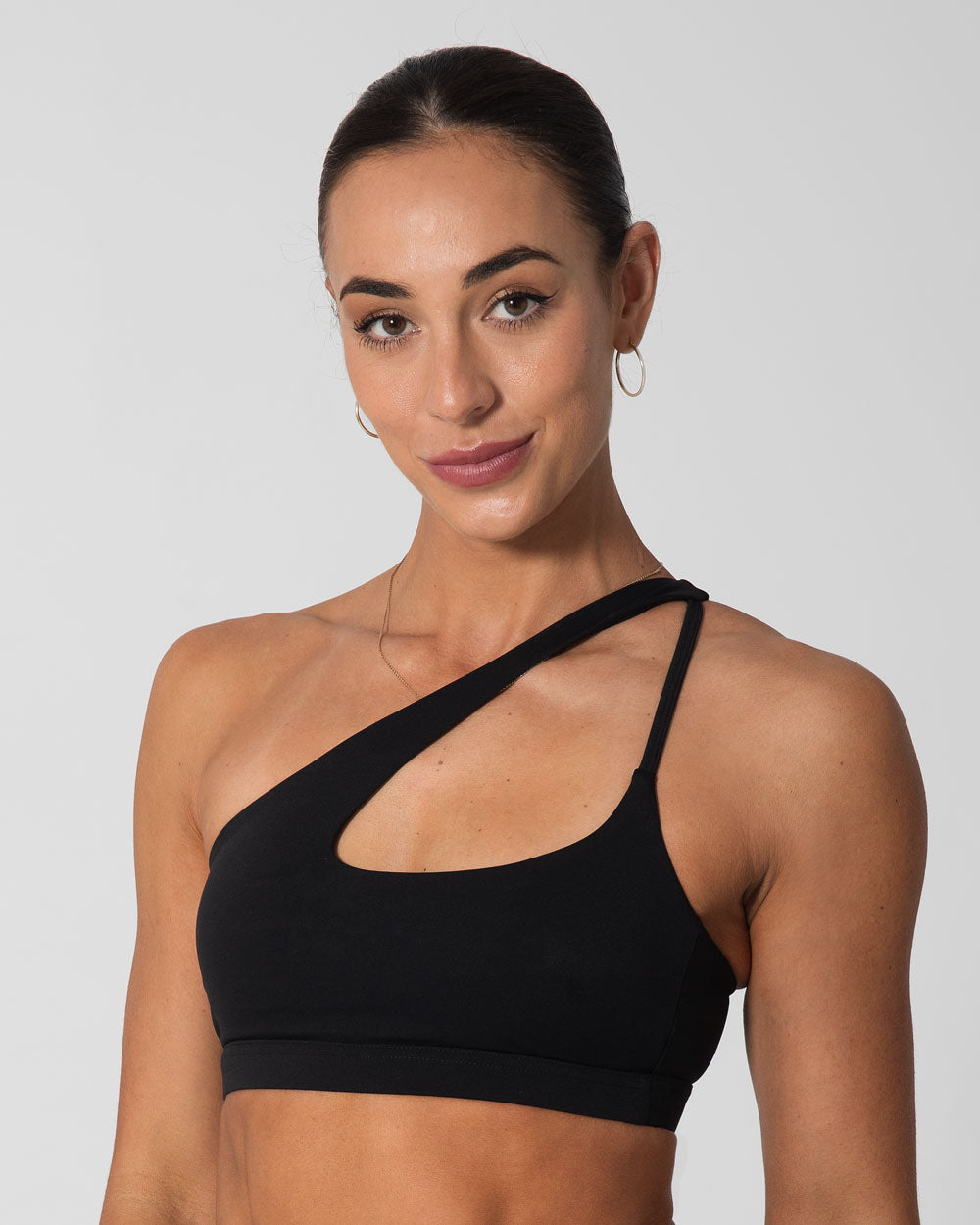 Signature Asymmetric Sports Bra | Black