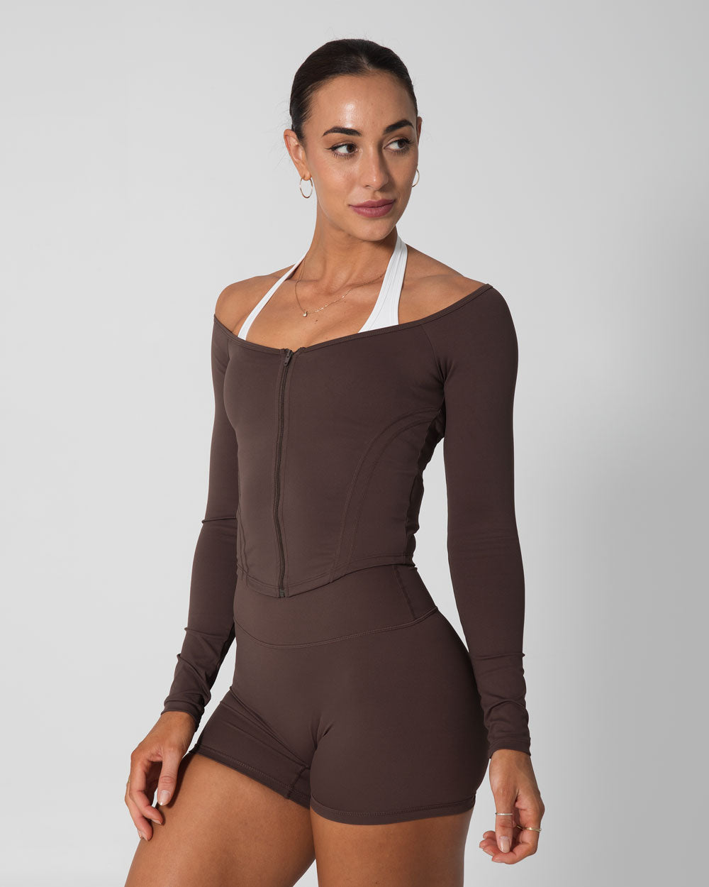 Signature Cropped Jacket | Espresso Brown