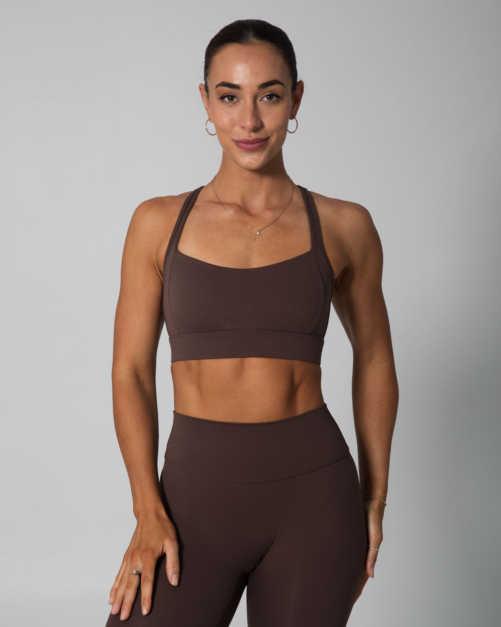 Signature Support Sports Bra | Espresso Brown