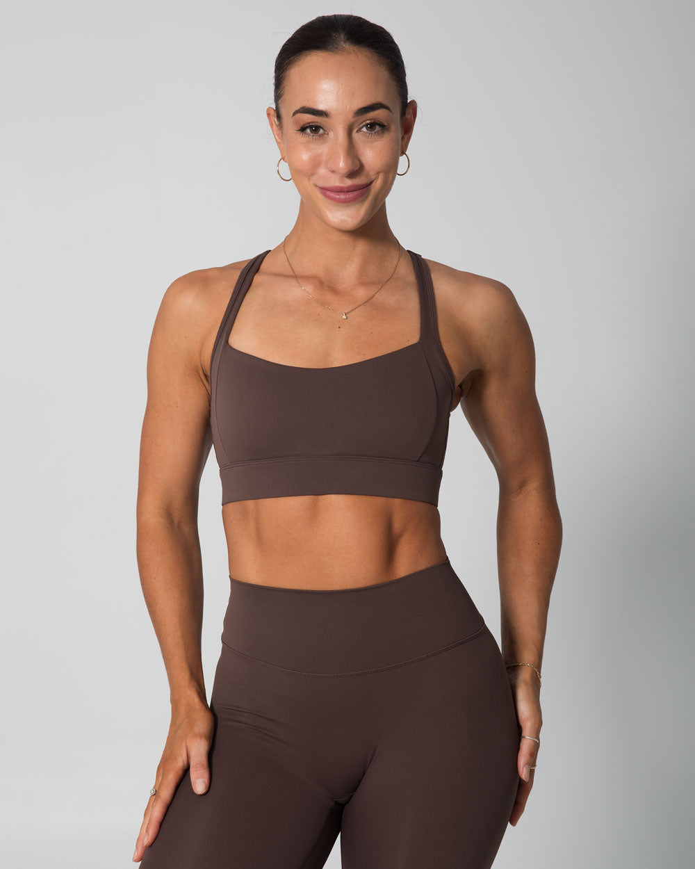 Signature Support Sports Bra | Espresso Brown