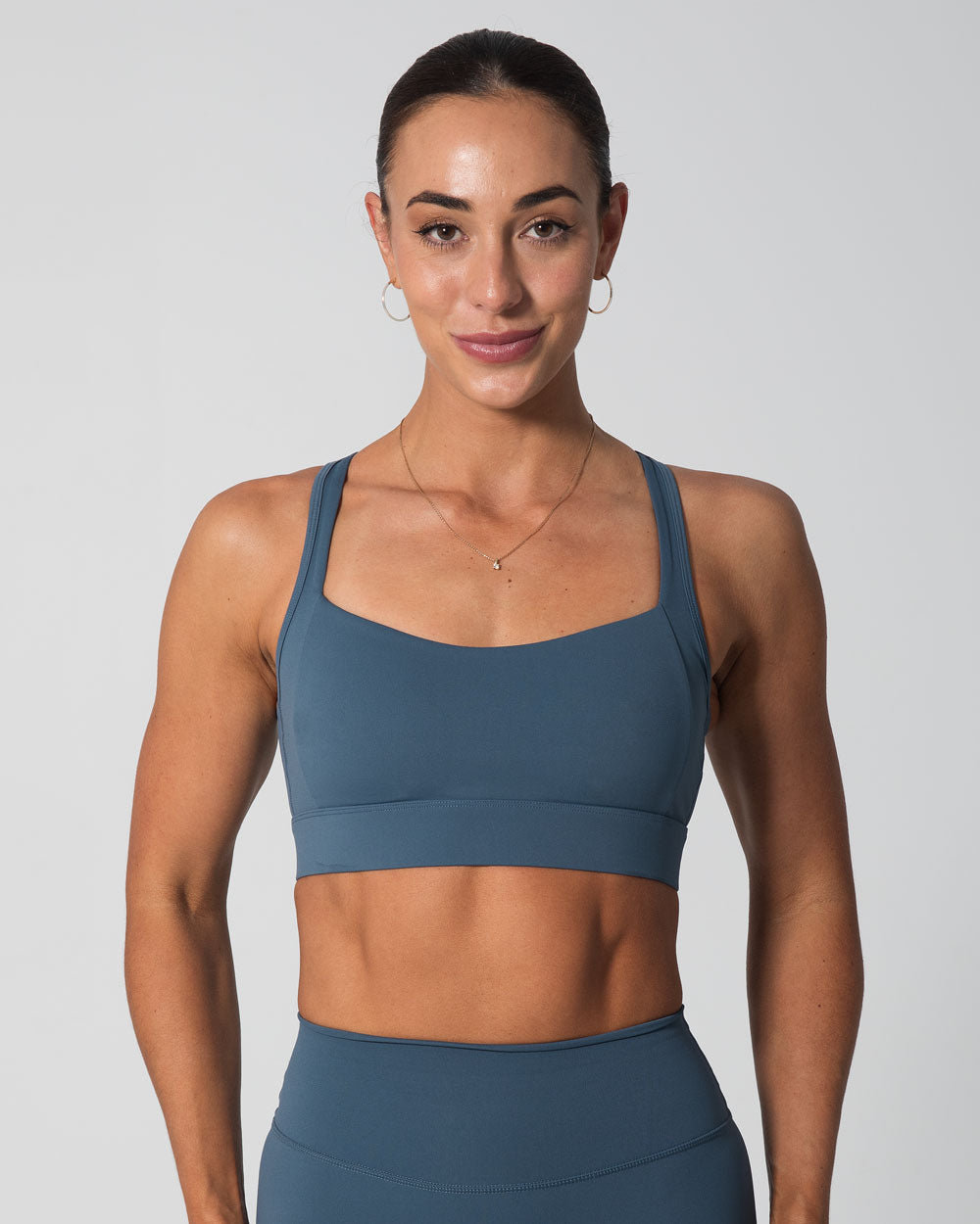 Signature Support Sports Bra | Steele Blue