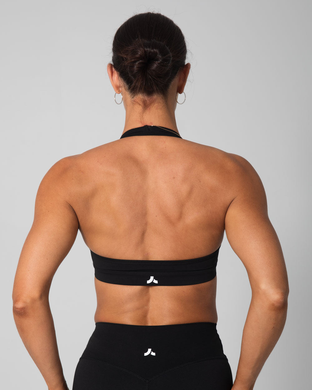 Signature Halter Sports Bra | Black