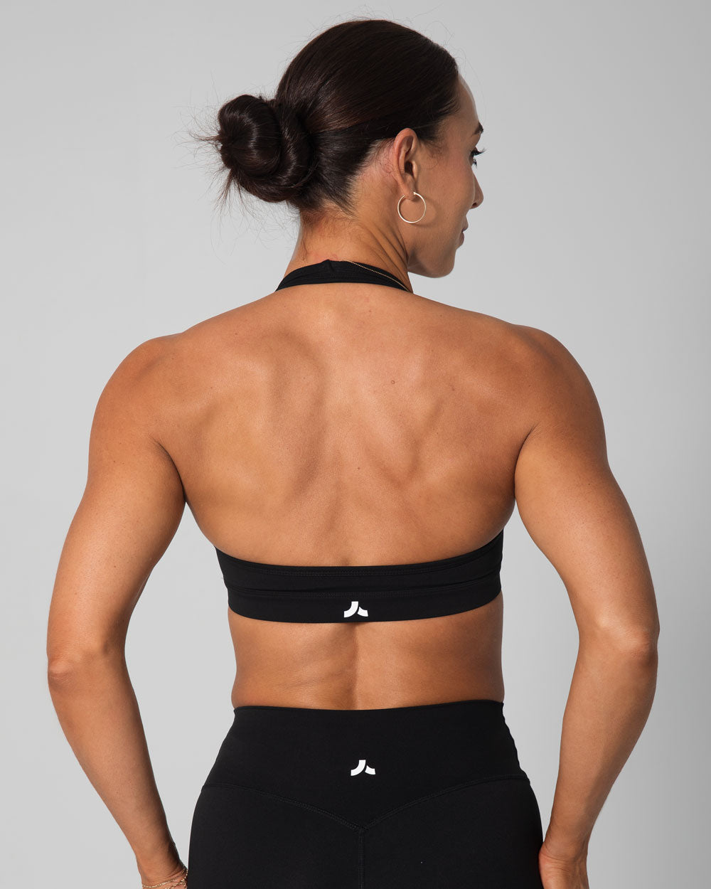 Signature Halter Sports Bra | Black