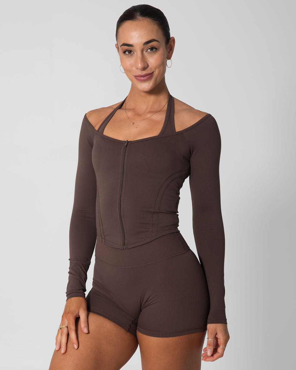 Signature Cropped Jacket | Espresso Brown
