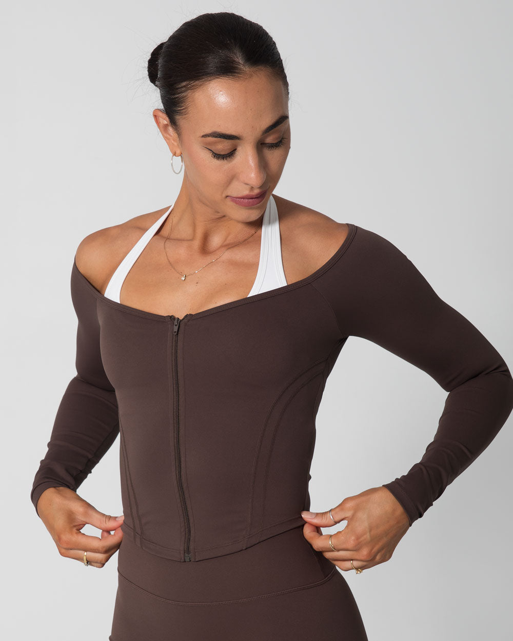 Signature Cropped Jacket | Espresso Brown