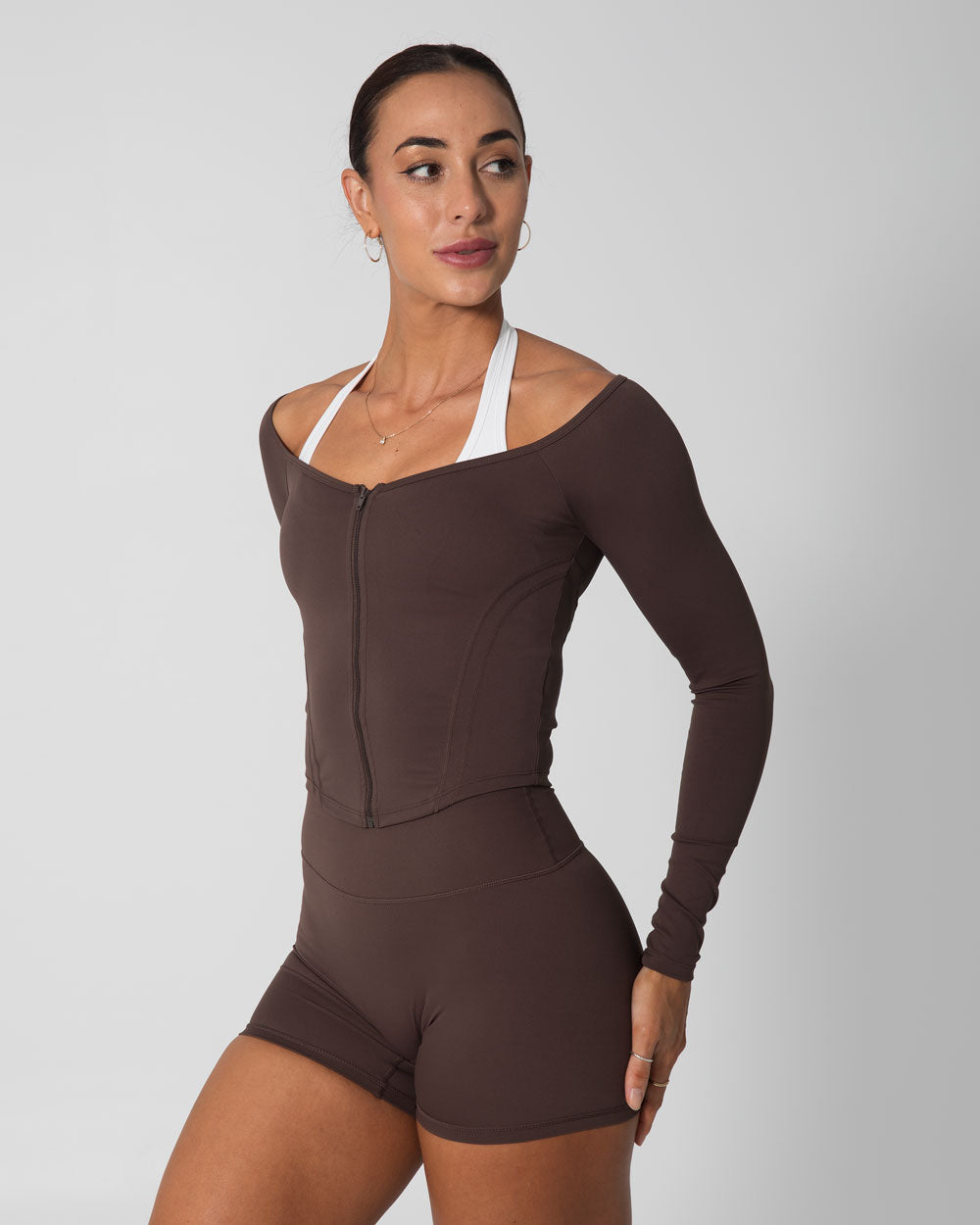 Signature Cropped Jacket | Espresso Brown