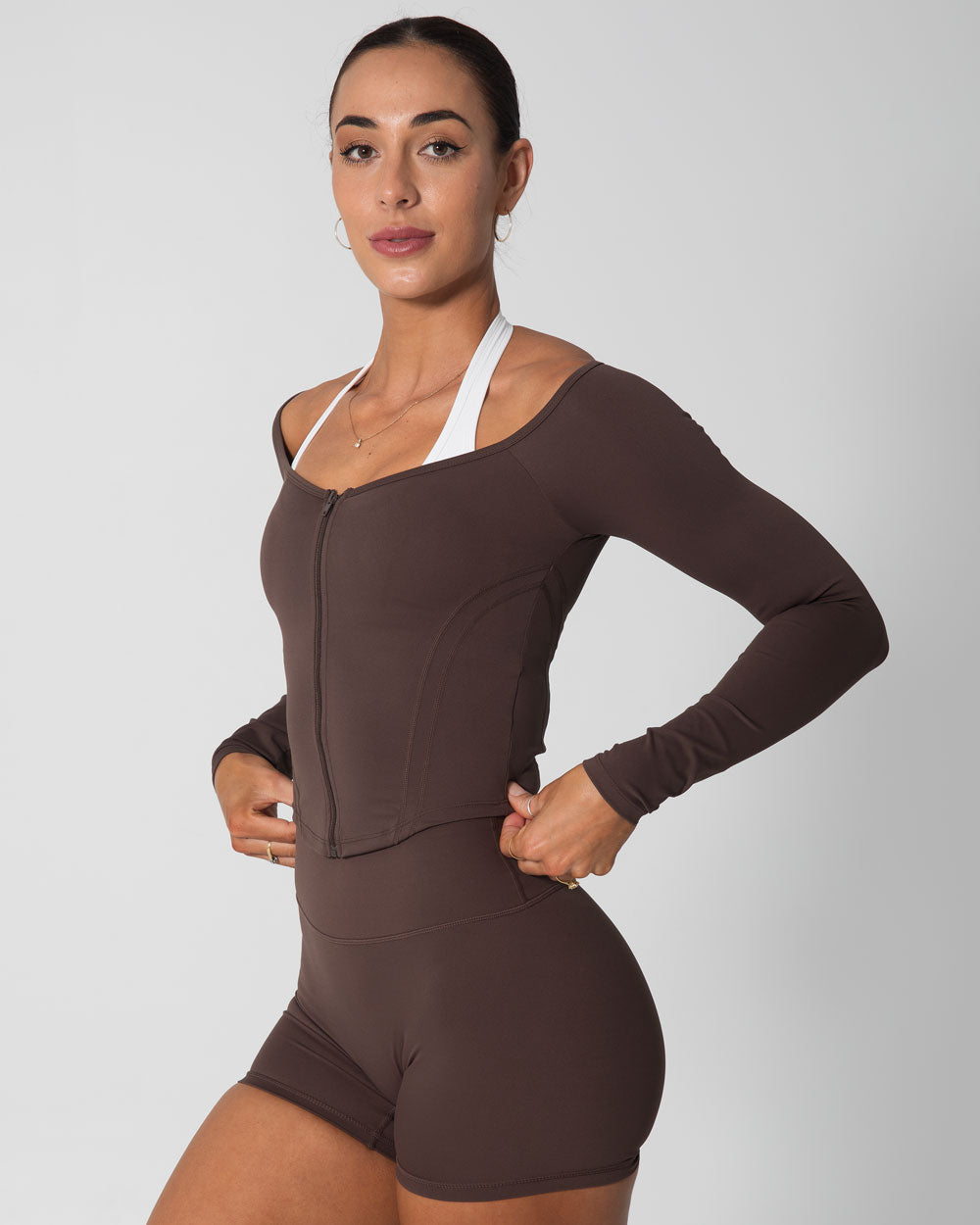 Signature Cropped Jacket | Espresso Brown