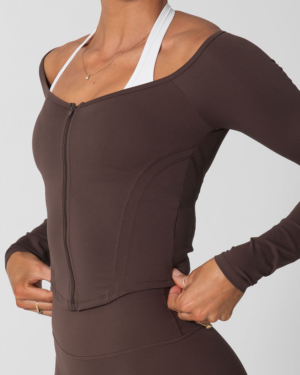 Signature Cropped Jacket | Espresso Brown
