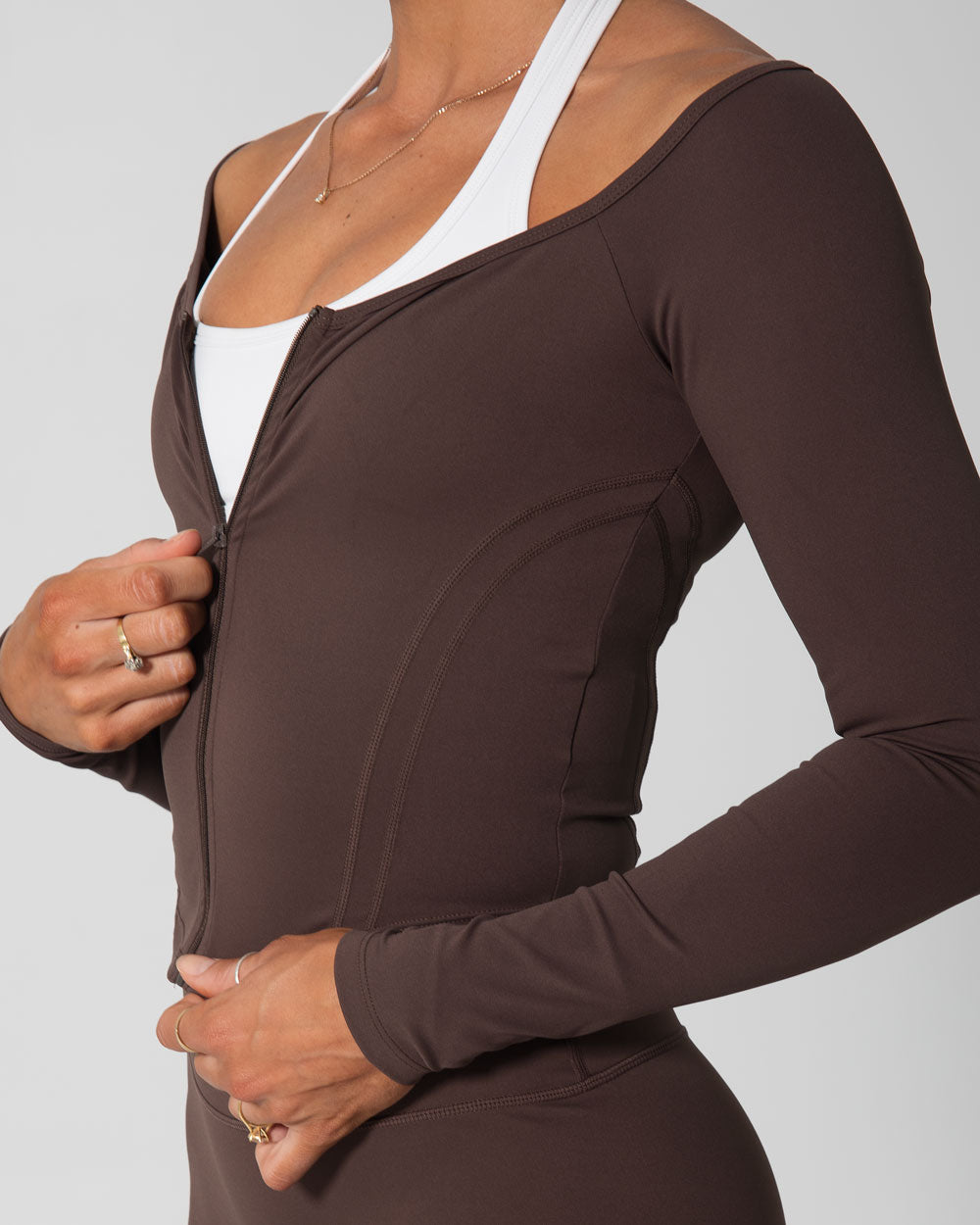 Signature Cropped Jacket | Espresso Brown