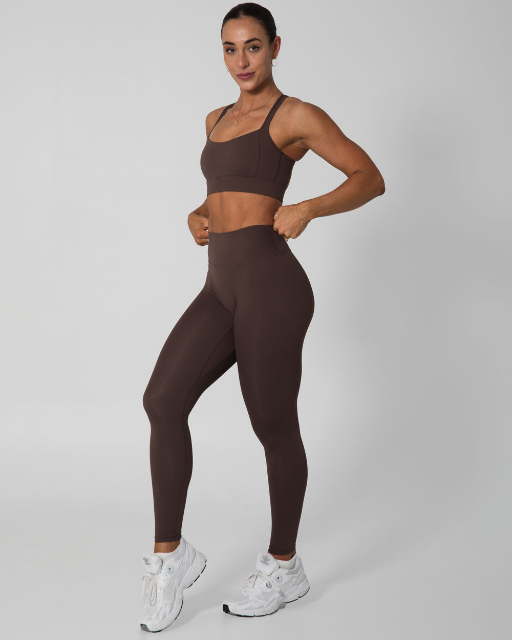 Signature Support Sports Bra | Espresso Brown