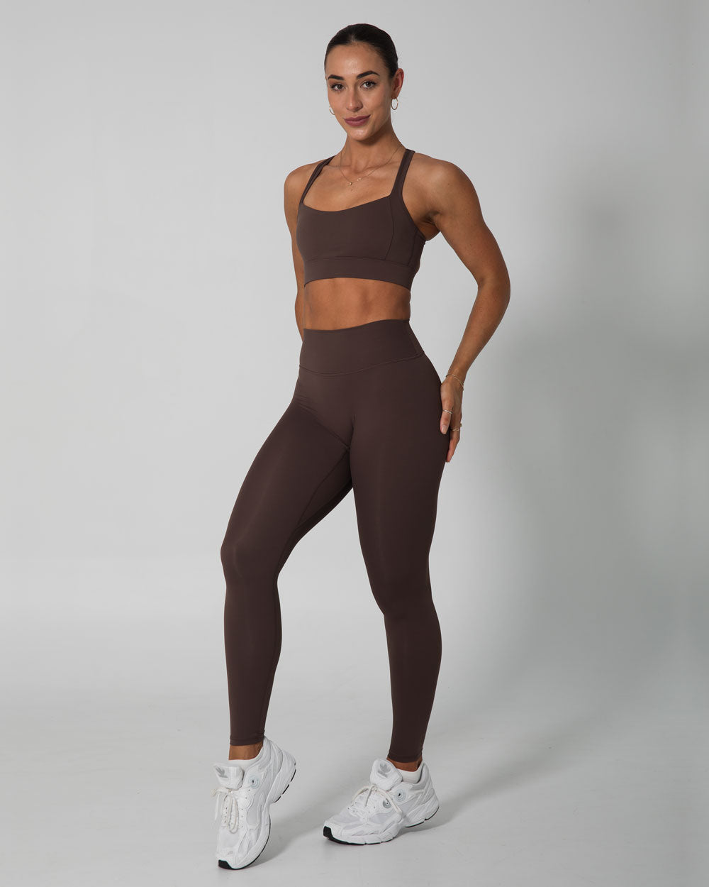 Signature Support Sports Bra | Espresso Brown
