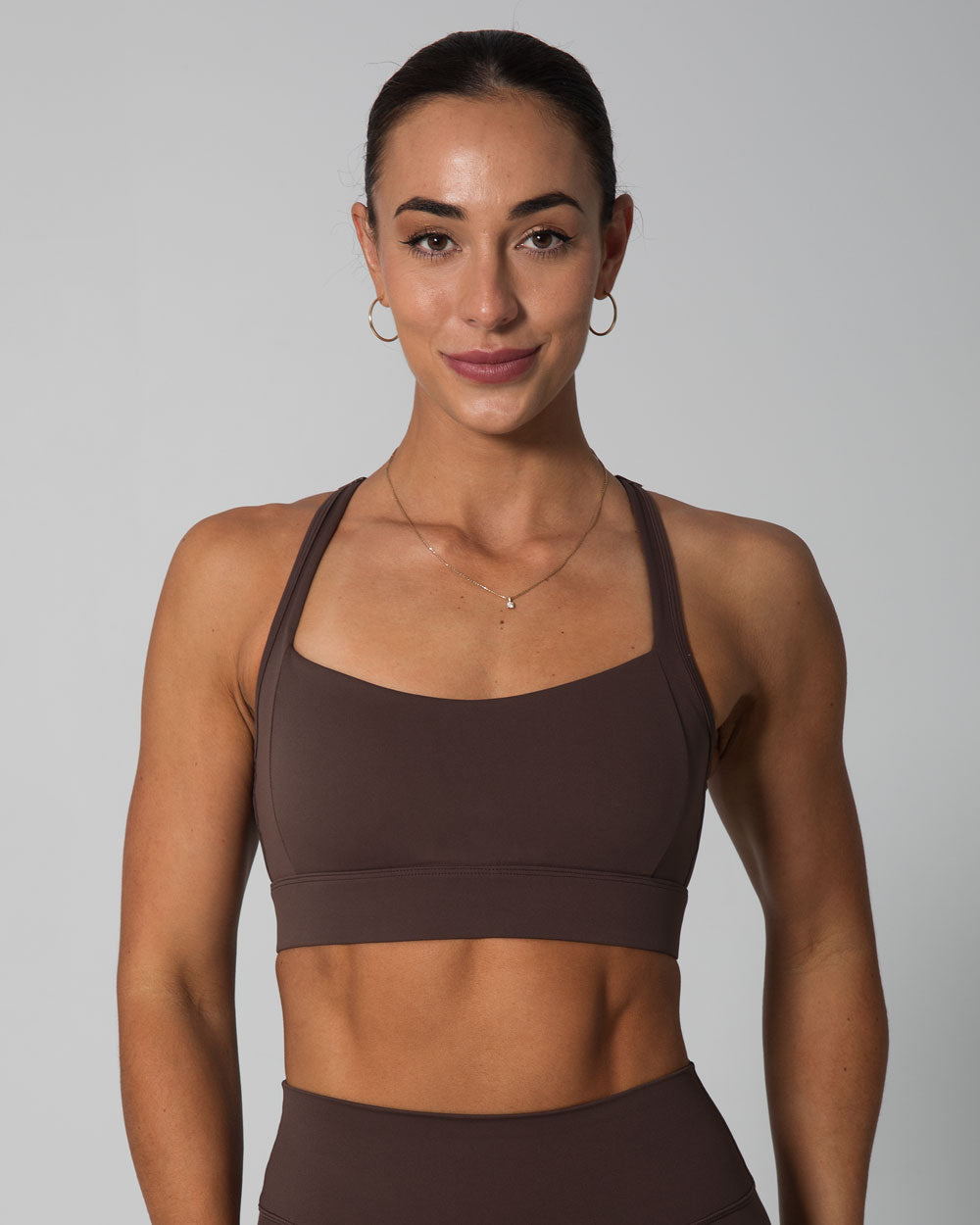 Signature Support Sports Bra | Espresso Brown
