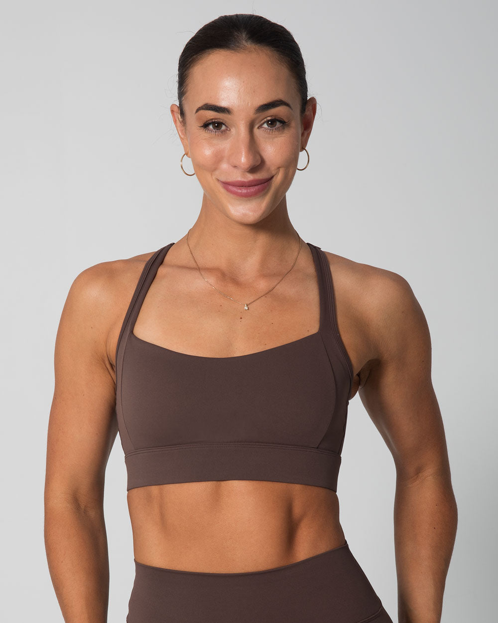 Signature Support Sports Bra | Espresso Brown