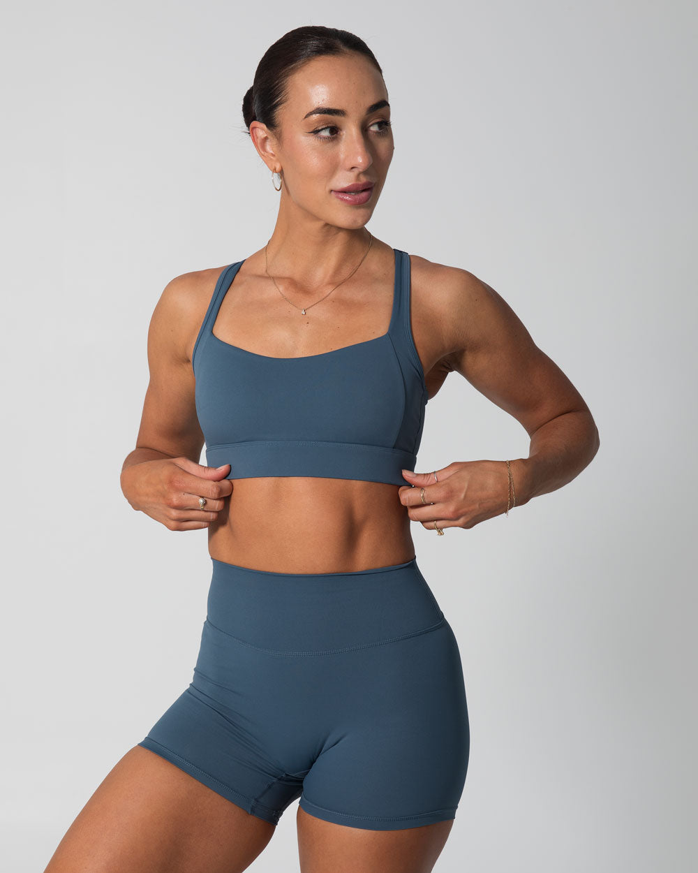 Signature Support Sports Bra | Steele Blue