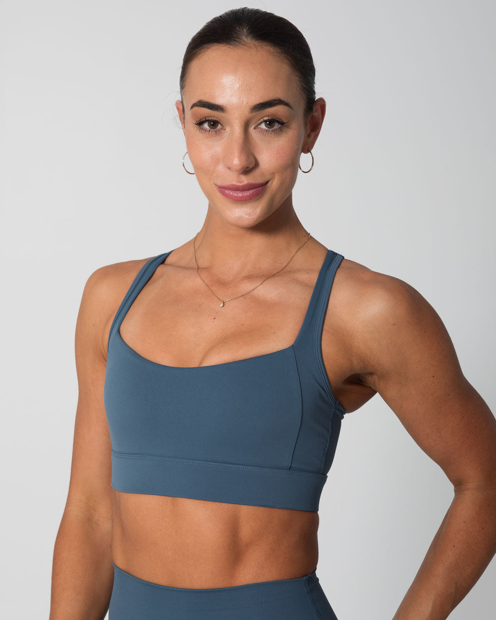 Signature Support Sports Bra | Steele Blue